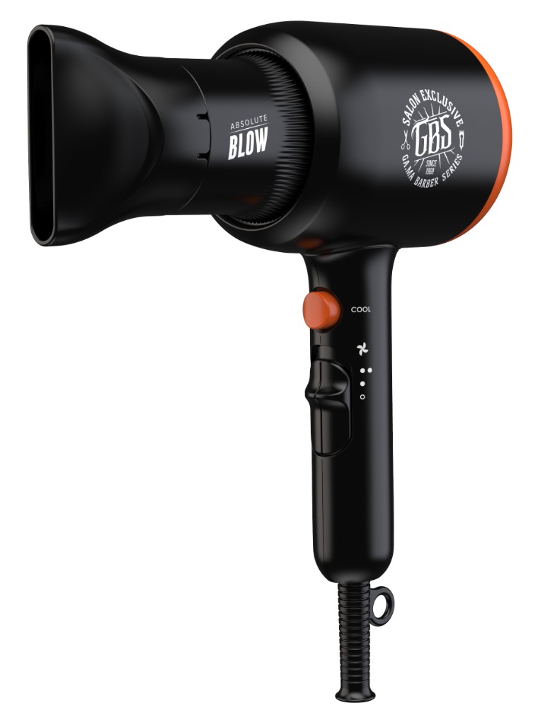 GA.MA Электрофен ABSOLUTE BLOW цвет черный, 1 насадка, 2000 Вт., вес 525 гр.