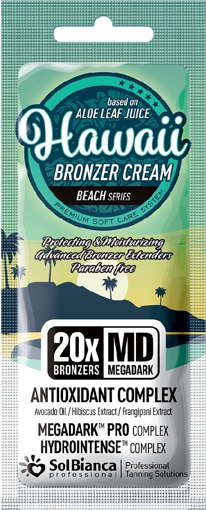 SolBianca Крем "Hawaii" с маслом авокадо, экстрактами гибискуса, франжипани и 20-бронзаторами 15 мл 