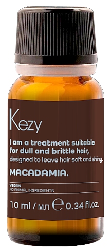 Kezy I am MACADAMIA Масло для волос с макадамией для тусклых и ломких волос 10 мл. 