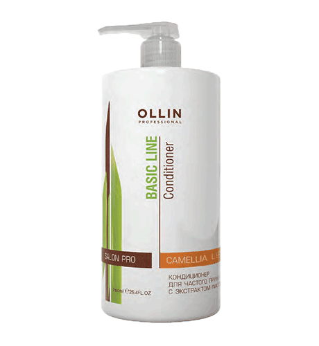 OLLIN BASIC LINE Кондиционер для частого применения с экстрактом листьев камелии 750мл