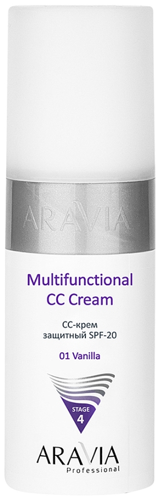 Aravia CC-крем защитный SPF-20 Multifunctional CC Cream тон 01 - ваниль, 150 мл