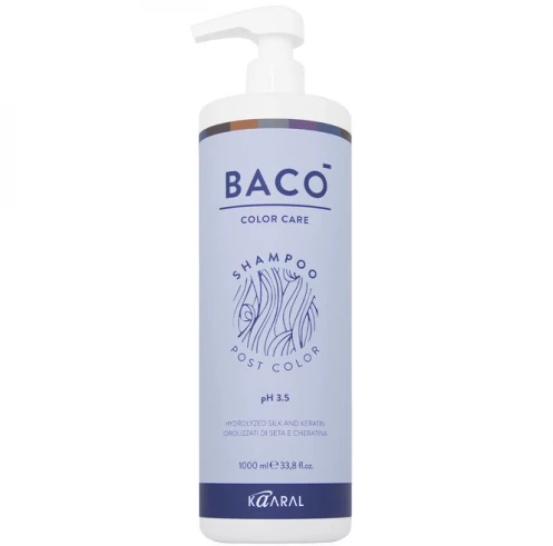 KAARAL Baco Post Color Шампунь-стабилизатор цвета для волос Ph 3.5 1000 мл 