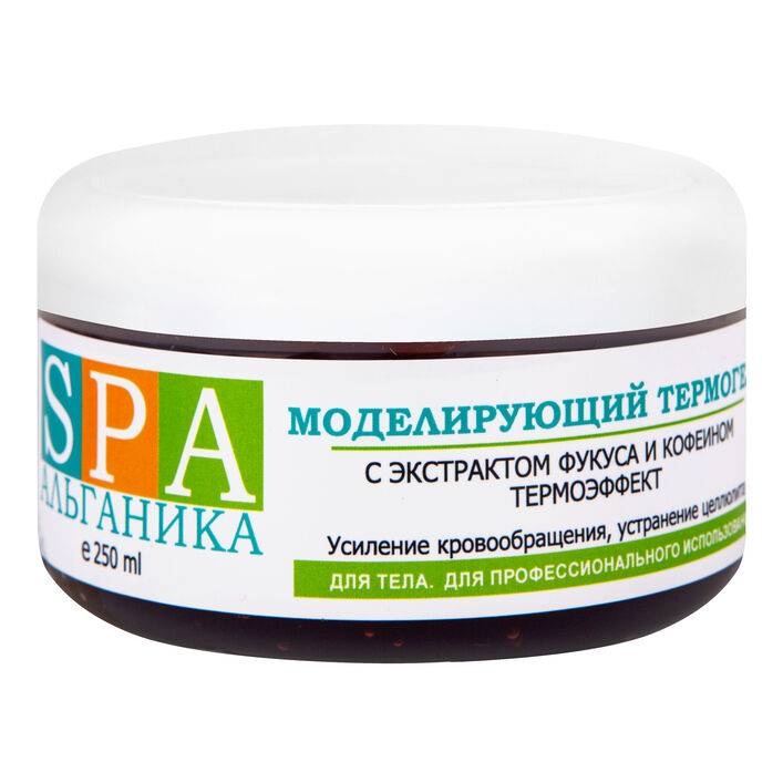 Альганика Моделирующий массажный термогель для тела с фукусом и кофеином (термоэффект) 250 мл