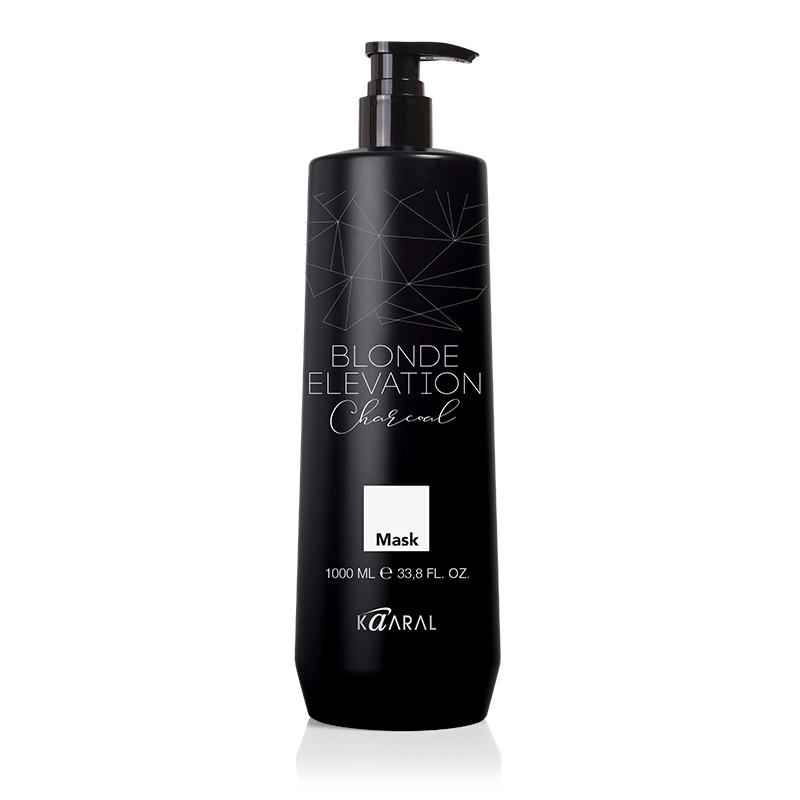 KAARAL Blonde Elevation Charcoal Черная угольная тонирующая маска для волос 1000 мл 