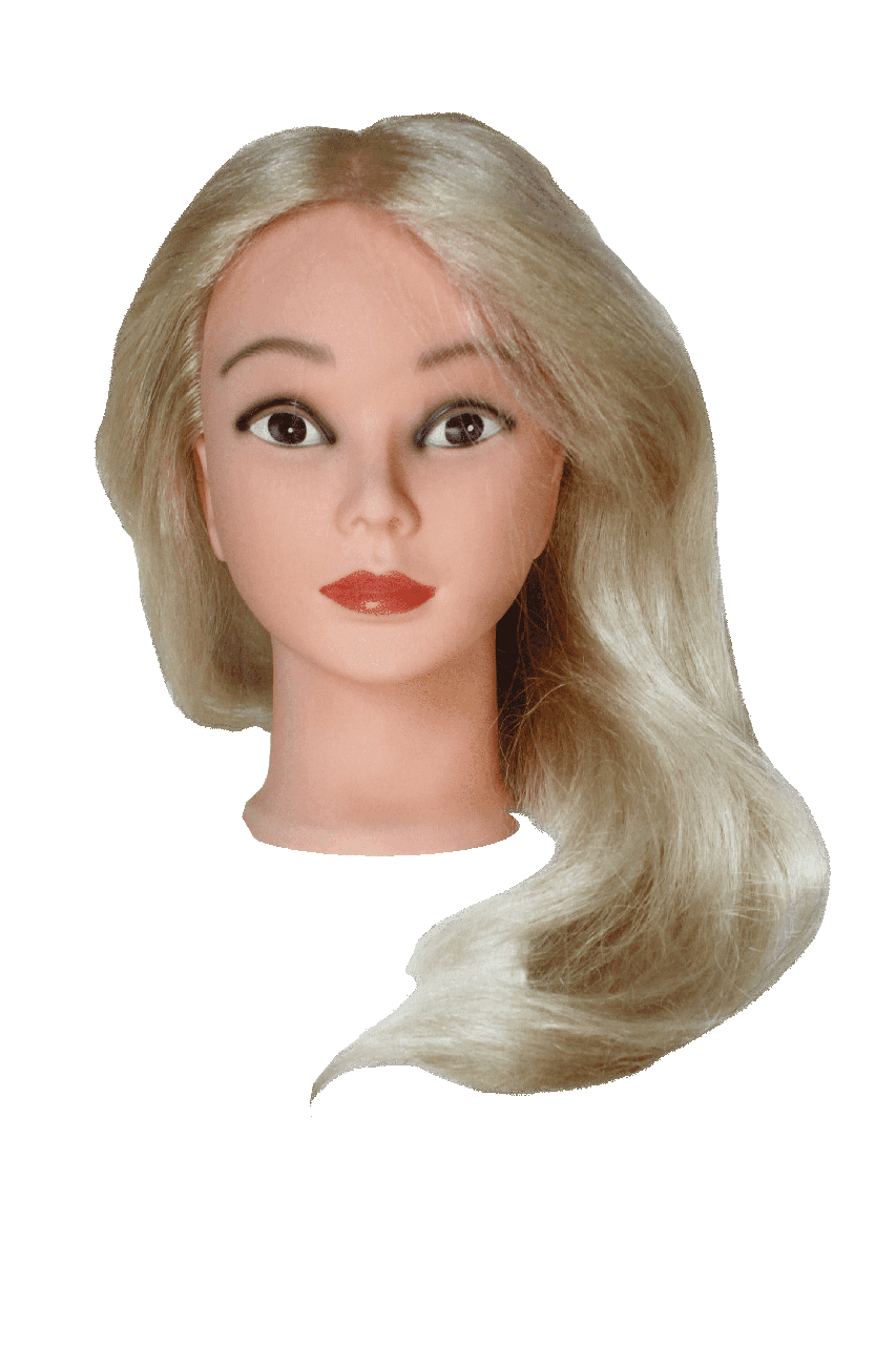 OLLIN Голова-манекен учебная "Блондин" длина волос 45/50см, 100% натуральные волосы, штатив в комплекте