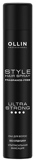 OLLIN STYLE Лак для волос ультрасильной фиксации без отдушки 75мл
