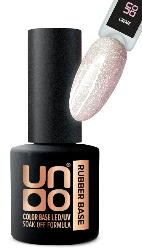 Базовый гель-лак Rubber Color Base Gel "Uno"  Lily, 8 гр светоотражающий 