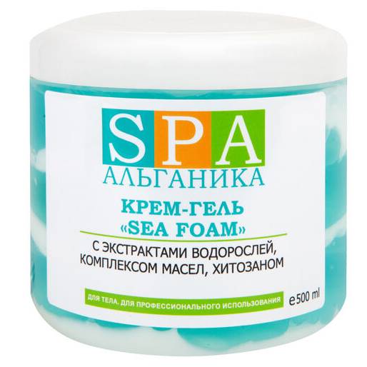 Альганика Крем-гель "Sea Foam" с экстрактом водорослей, хитозаном, комплексом масел 500 мл