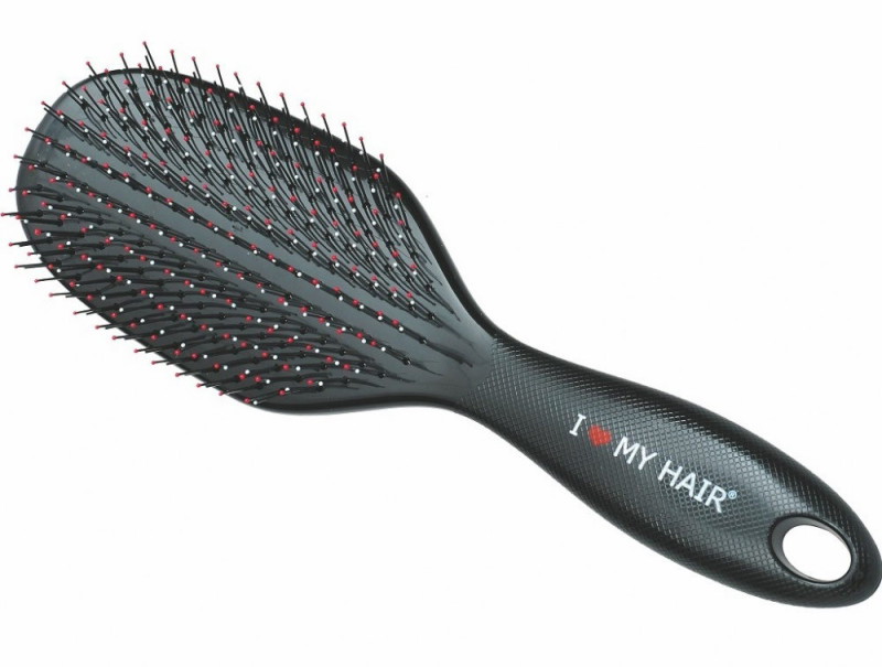 I Love My Hair SPIDER Щетка массажная черная, пластик, для расчесывания мокрых и запутанных волос