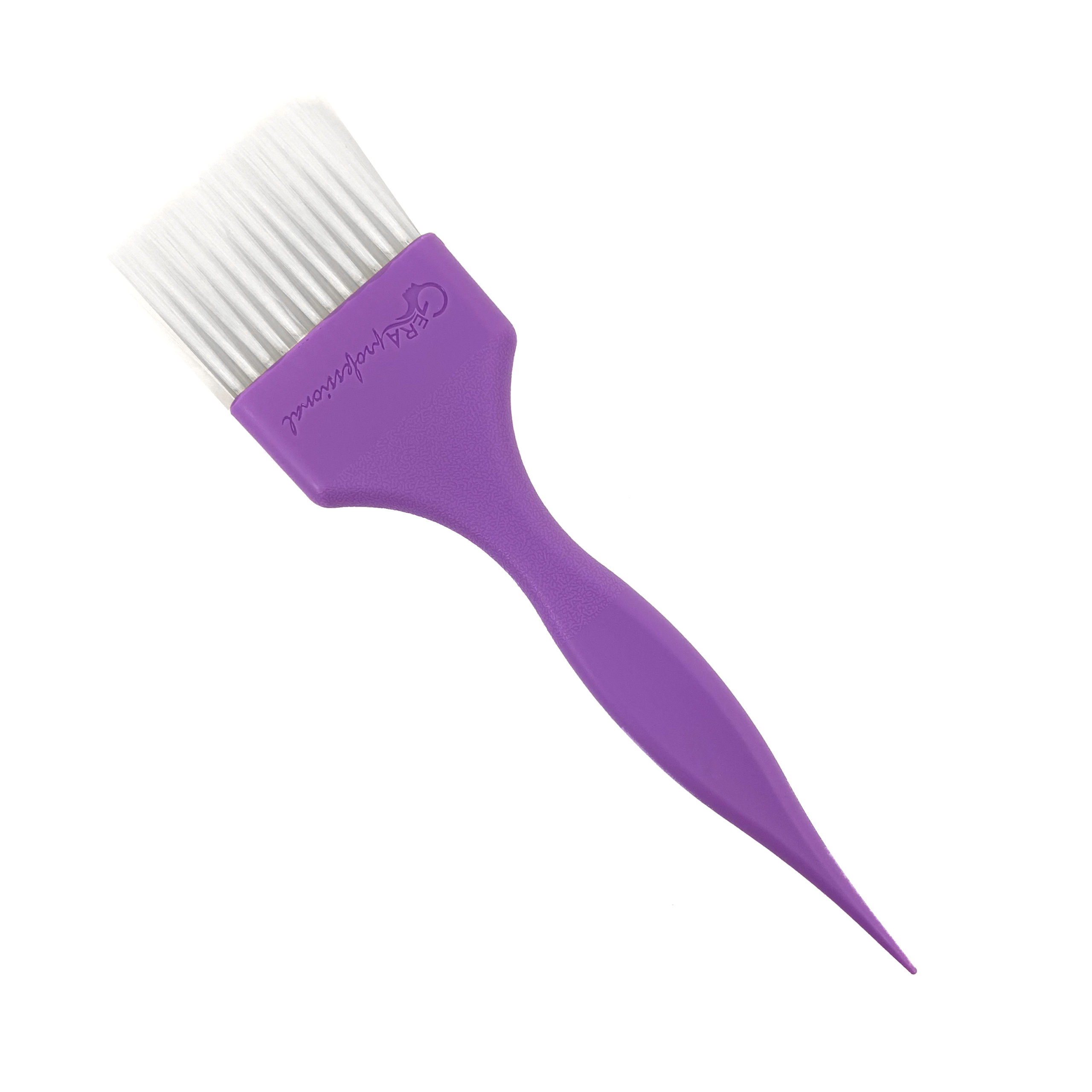 Gera Professional Кисть "Идеал", белая щетина, цвет фиолетовый