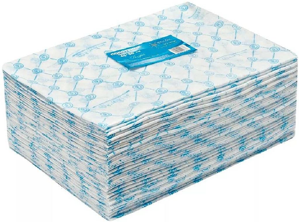 Полотенца спанлейс 50г/м2 Голубой 45*90, 50 шт/уп.