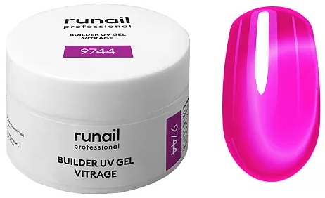 RuNail Моделирующий УФ-гель витражный BUILDER UV GEL VITRAGE, 15г №9744