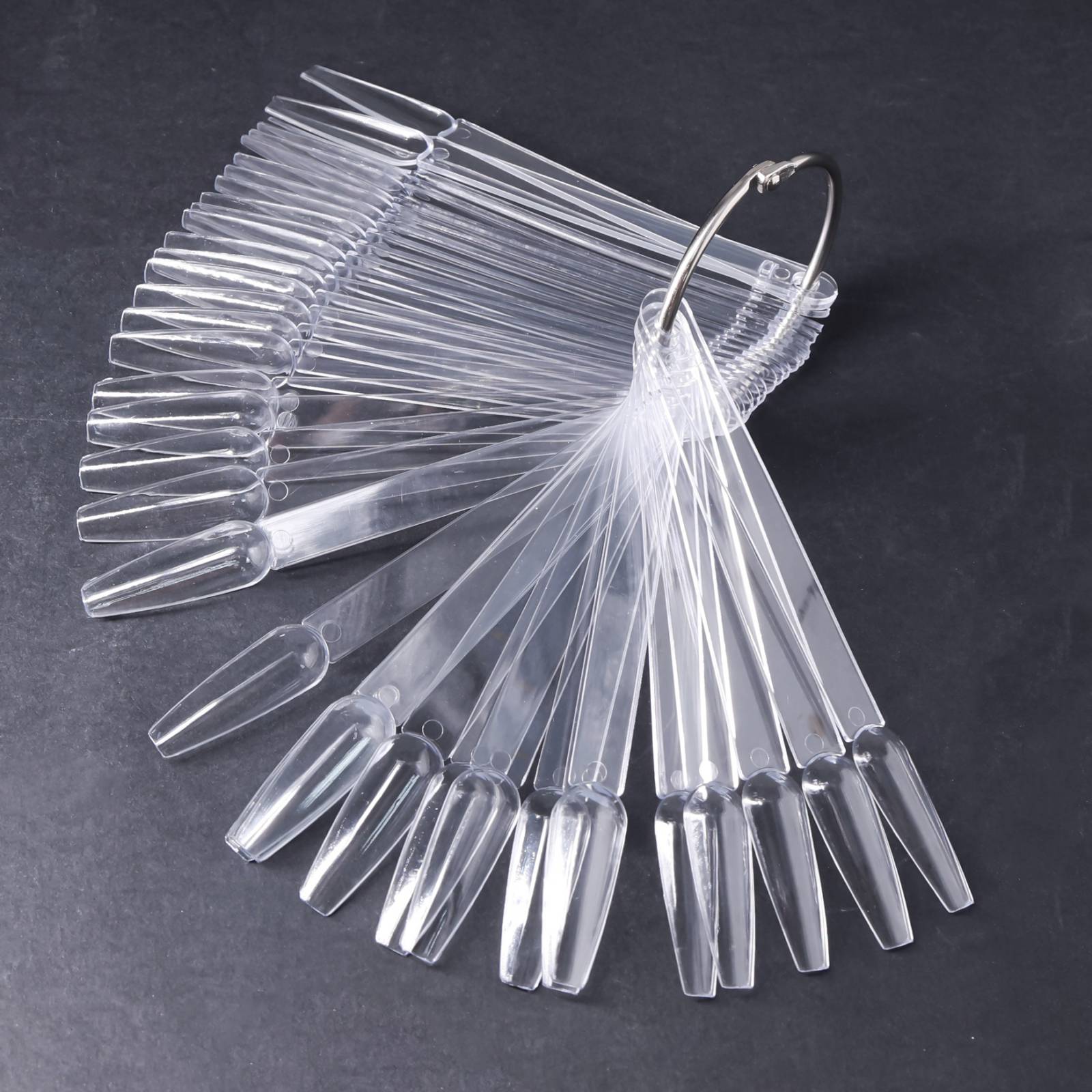 Палитра для лаков веер на кольце - Балерина прозрачный цвет (50 ногтей) 