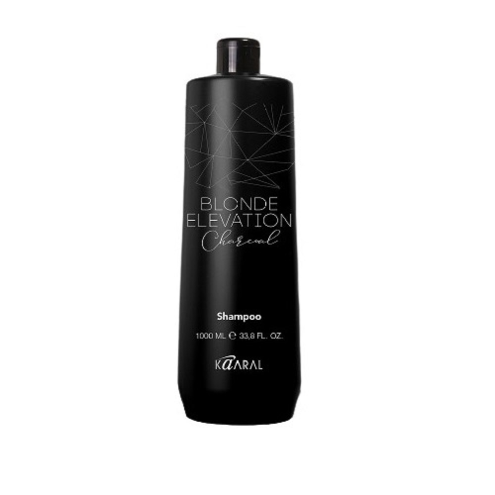 KAARAL Blonde Elevation Charcoal Черный угольный тонирующий шампунь для волос 300 мл 