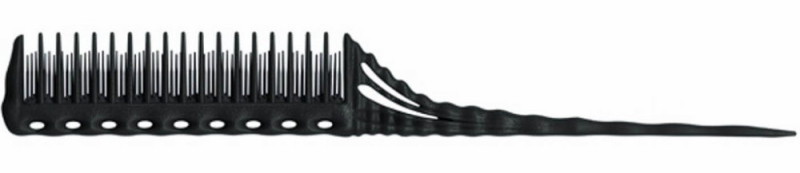 Y.S.Park Расческа с пласт. хвостиком для начеса 150 Black