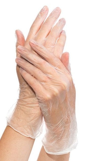 ViniMax перчатки одноразовые винил с полимерным покрытием белые S 50 пар/уп.