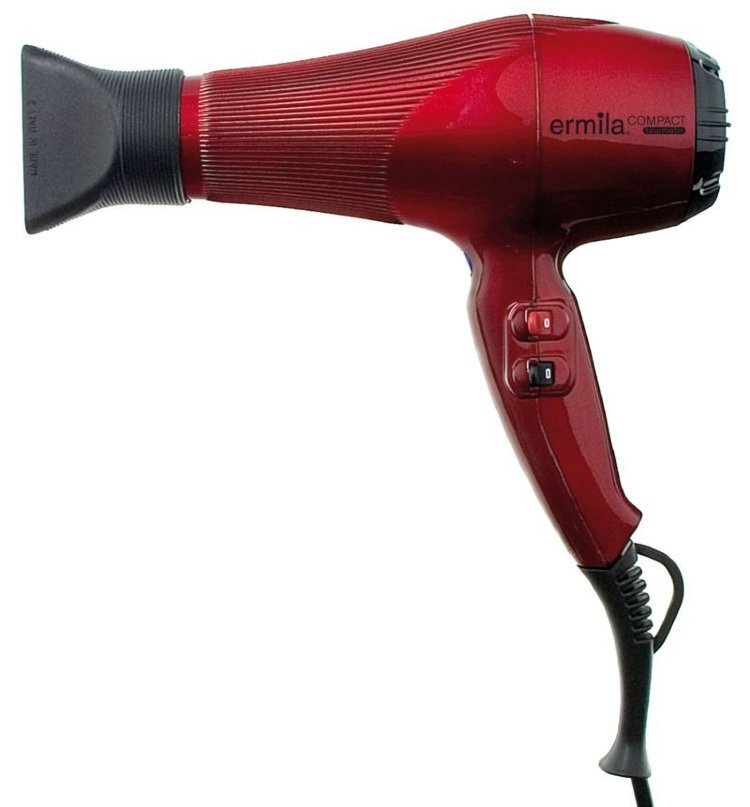 Фен ERMILA Compact tourmalin, красный, 2000W   