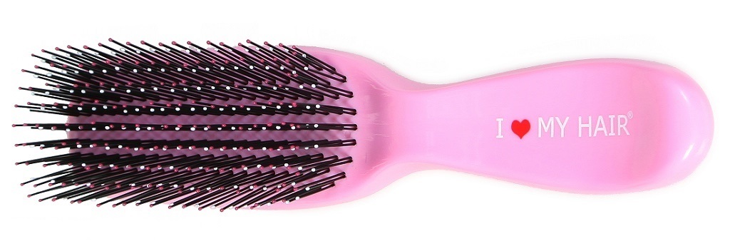 I Love My Hair SPIDER Щетка массаж. розовая мини, пластик soft touch, для мокрых и запутанных волос