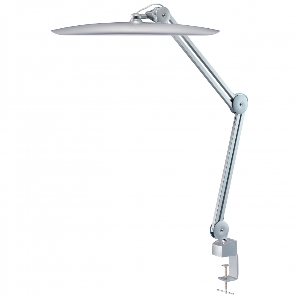 Лампа настольная бестеневая LED 24W белая, на струбцине, 9501LED