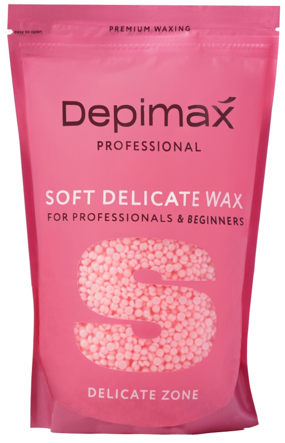 DEPIMAX SOFT DELICATE WAX Воск полимерный мягкий для деликатных зон, розовый, 1 кг