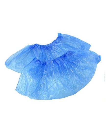 Бахилы полиэтиленовые 4 гр. прочные цв.голубой, 25 пар/уп.