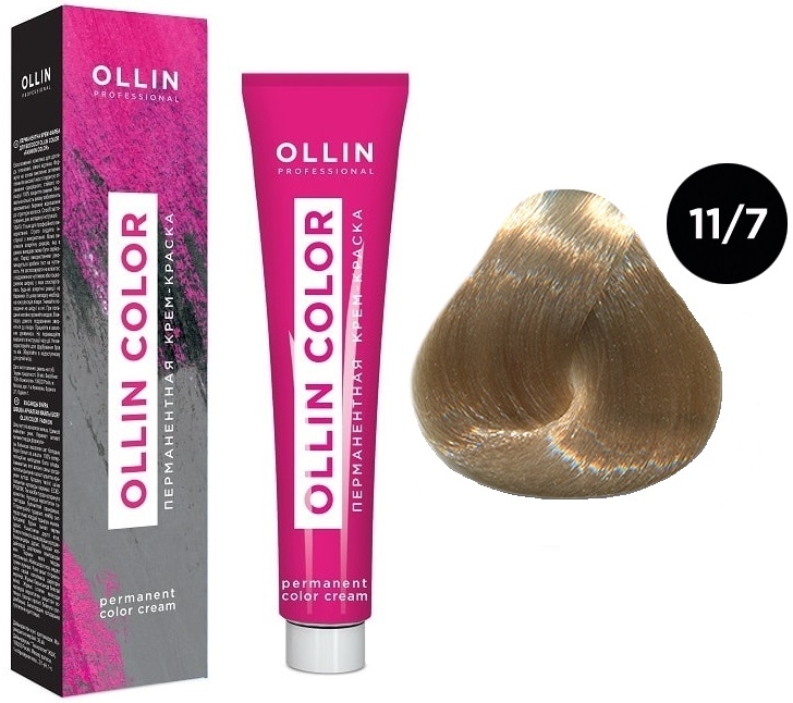 OLLIN COLOR 11/7 специальный блондин коричневый 100 мл Перманентная крем-краска для волос