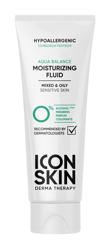 ICON SKIN DERMA THERAPY Увлажняющий флюид для комбинированной и жирной кожи AQUA BALANCE 75 мл