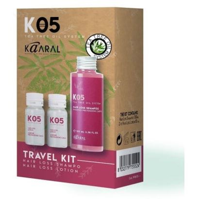 KAARAL K05 Travel Kit Набор против выпадения волос (шампунь 100мл + лосьон для волос 2*10мл)
