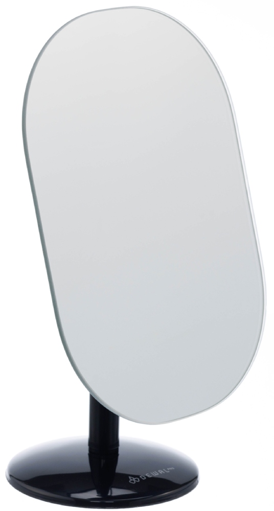 Dewal Зеркало настольное, одностороннее, прямоугольное, пластик, черное 22х14 см.
