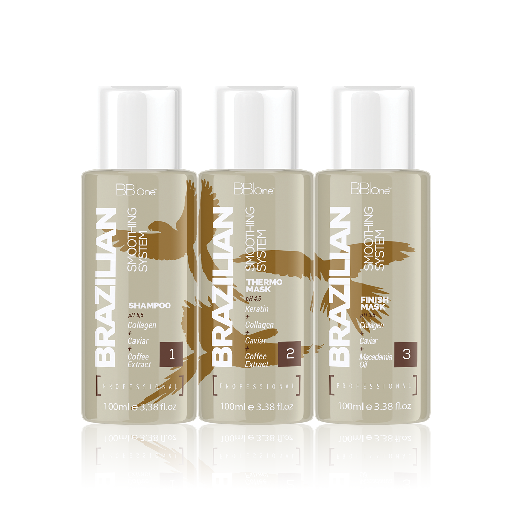 BB One Brazilian Smoothing System Набор 3х100 мл (шампунь + реконструктор + маска)