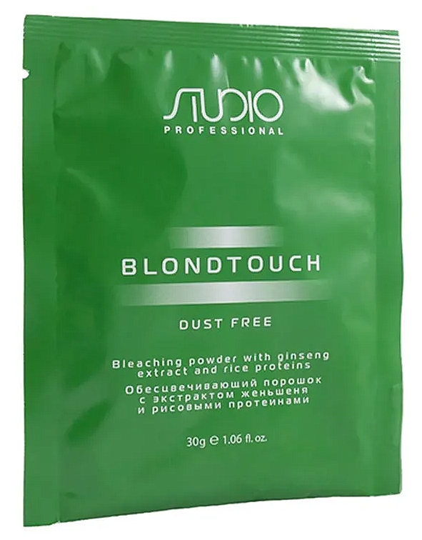 KAPOUS Studio Обесцвечивающий порошок с экстрактом женьшеня и рисовыми протеинами Dust free, 30 г. 