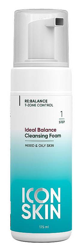 ICON SKIN RE:BALANCE Очищающая пенка для умывания для комбинированной и жирной кожи IDEAL BALANCE 175 мл