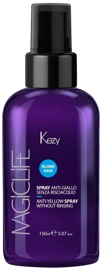 Спрей против желтизны несмываемый с протеинами, 150 мл. Magic Life KEZY