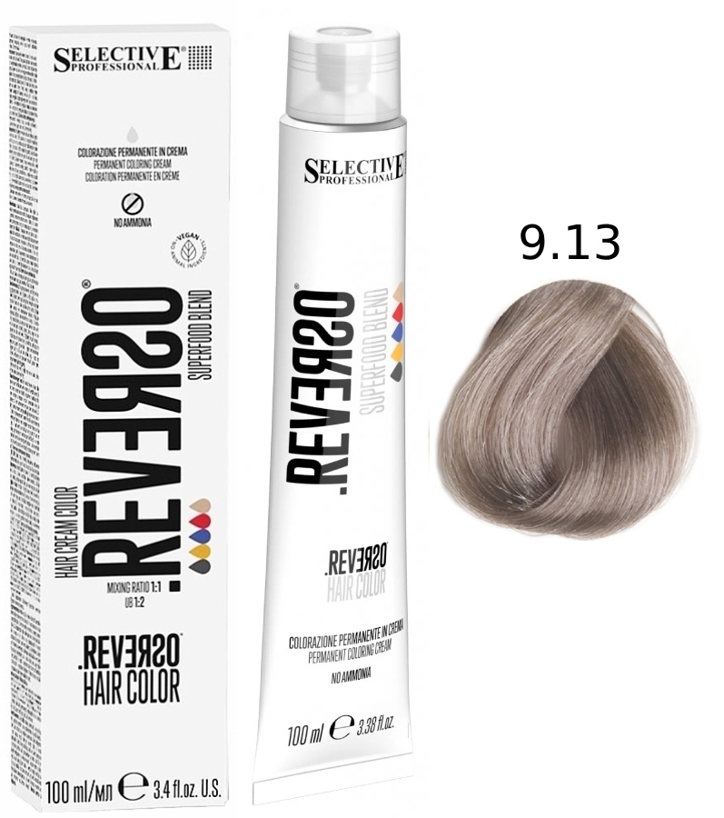SELECTIVE Reverso Hair Color 9.13 Очень светлый блондин "Манилкара"