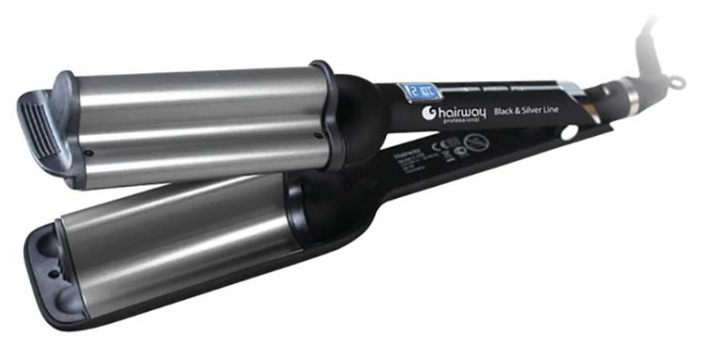 Hairway Плойка-волна Black&Silver Line 16-20-16 мм, 80W