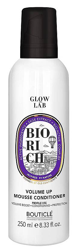 Bouticle GLOW LAB BIORICH Мусс-кондиционер для придания объема тонким волосам 250 мл