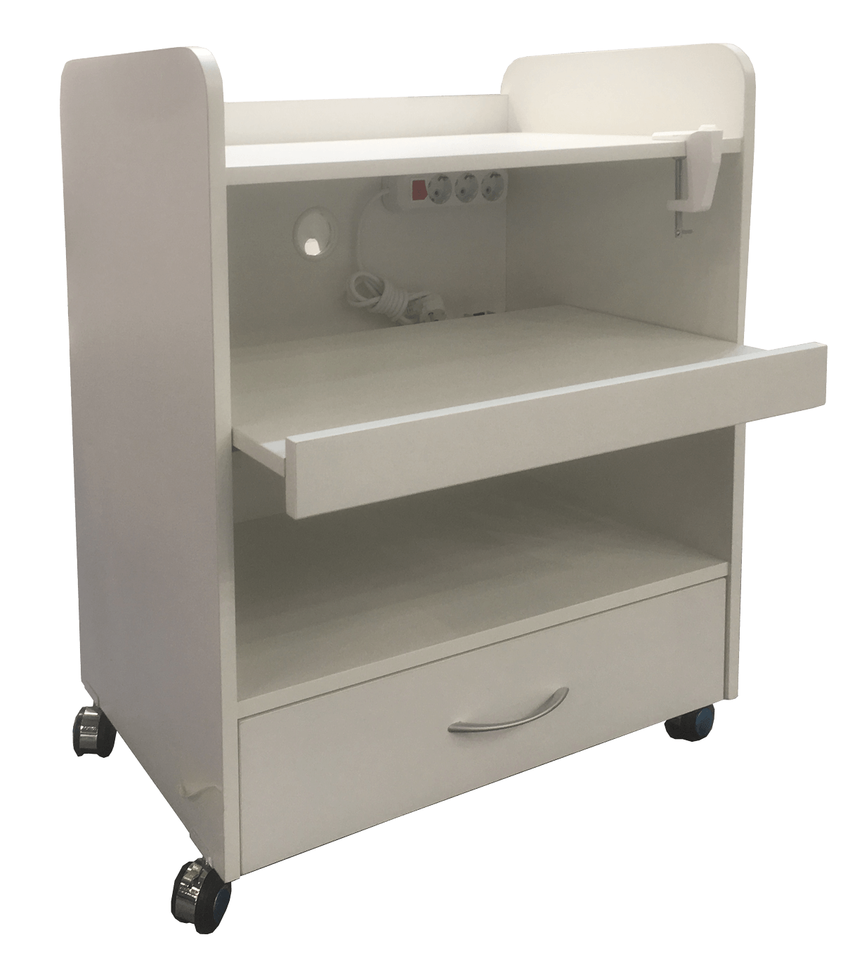 Столик ВЕЛЛНЕСС КАБИНЕТ, 3 полки, 1ящик