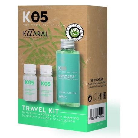 KAARAL K05 Travel Kit Набор от перхоти д/сухой кожи головы (шампунь 100мл + лосьон для волос 2*10мл)