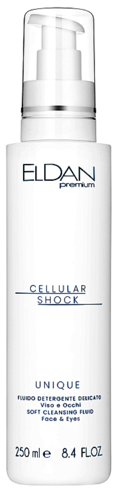 ELDAN Очищающее средство Premium cellular shock soft cleansing fluid face&eyes, 250 мл