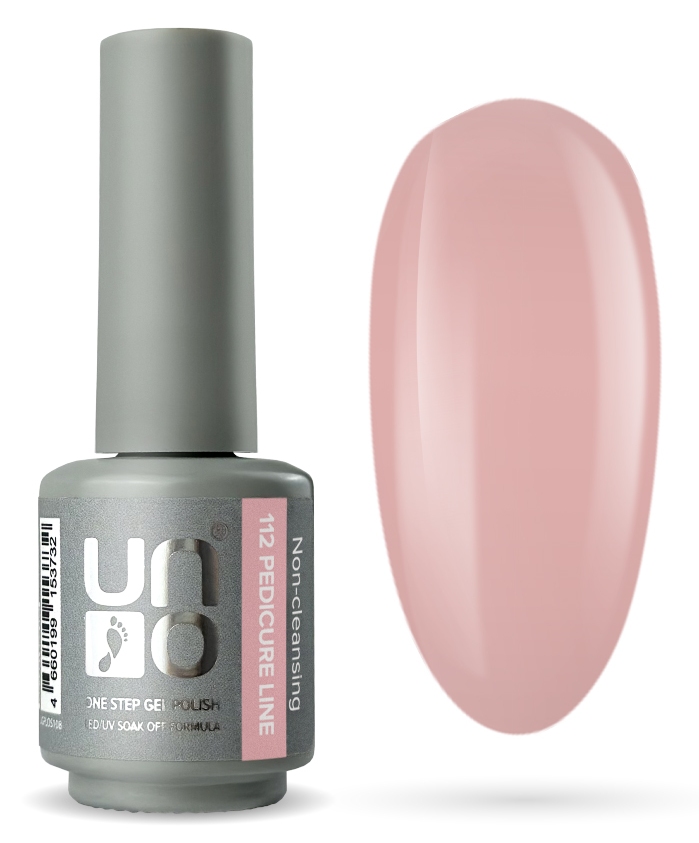 Гель-лак "UNO" Pedicure Line Однофазный № 112, цвет пудровый 8 г. 