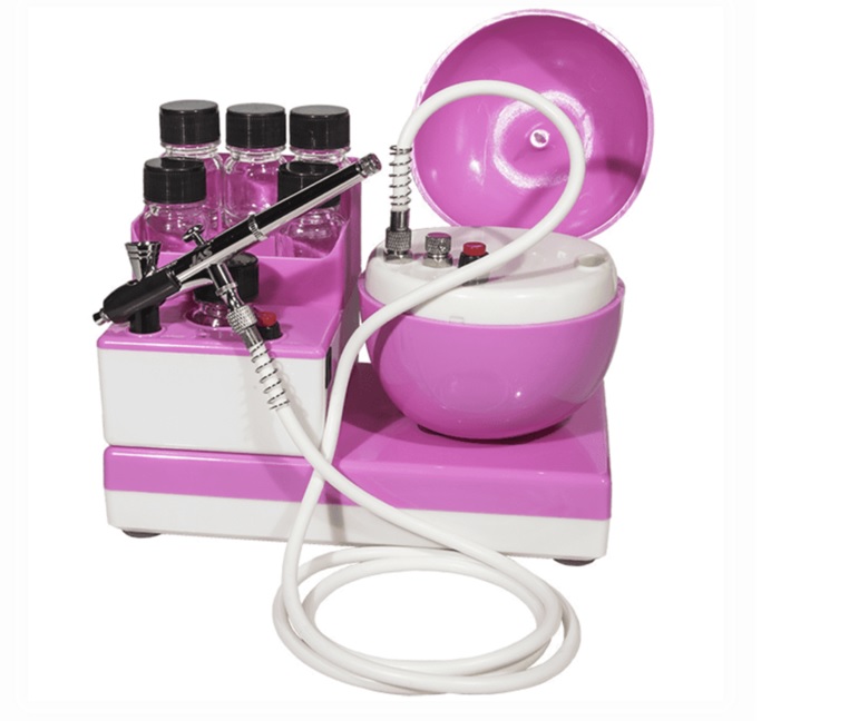 Набор для аэрографии (компрессор, аэрограф, шланг, смеситель, 6 баночек) 