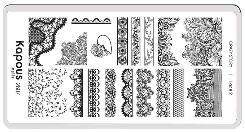 Kapous Nails Пластина для стемпинга "Crazy story" Lace 2
