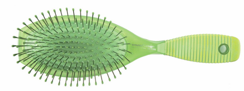 Titania Щетка массаж. большая руч. рифл., метал. зуб., 11-рядная
