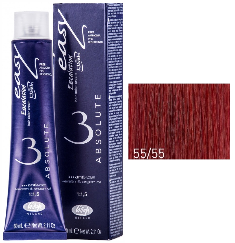 Lisap Absolute 55/55 глубокий темно-красный 60 мл