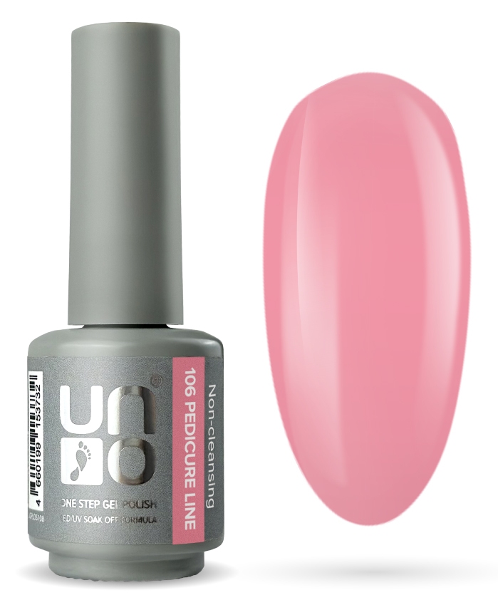 Гель-лак "UNO" Pedicure Line Однофазный № 106, цвет розовый 8 г. 
