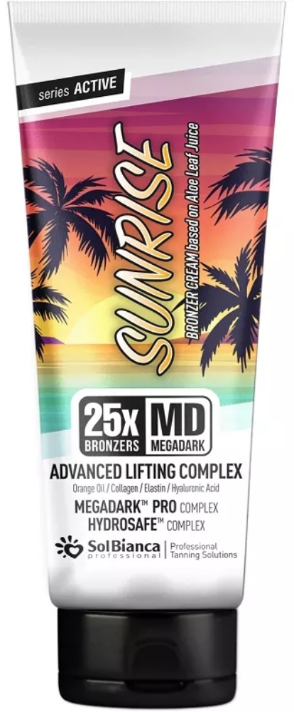 SolBianca Крем "Sunrise" с маслом апельсина, коллагеном, эластином, гиалуроновой кислотой и 25-бронзаторами 125мл