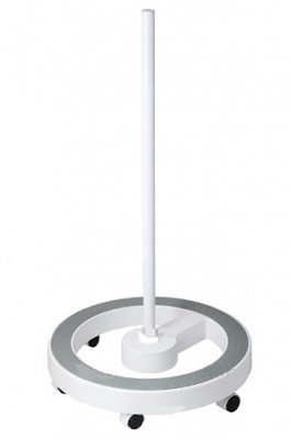 Стойка для лампы-лупы круглая, цвет белый/серый ободок h10448