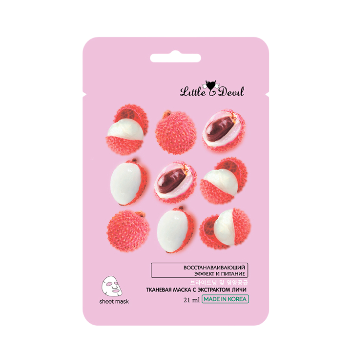 4SKIN Маска для лица "Little Devil" антиоксидантная маска с экстрактом личи 21 г. 