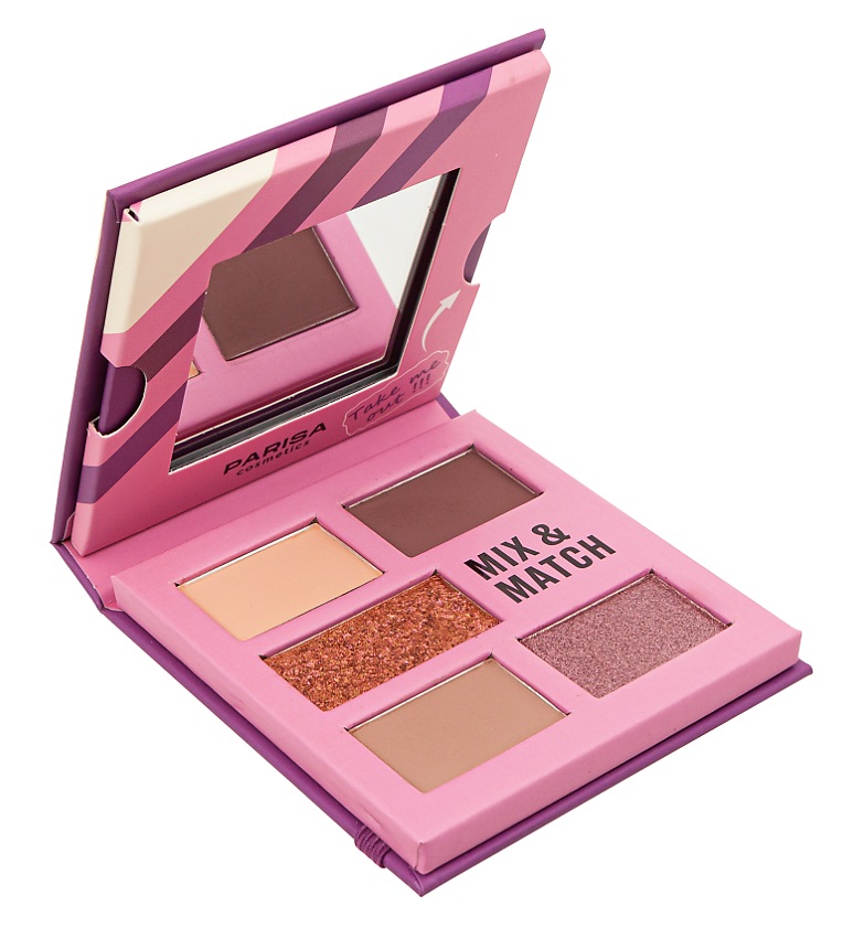 Parisa Набор теней для век C-2305 "Mix&Match" 5 оттенков, тон 4 Purple, 7,2 гр. 