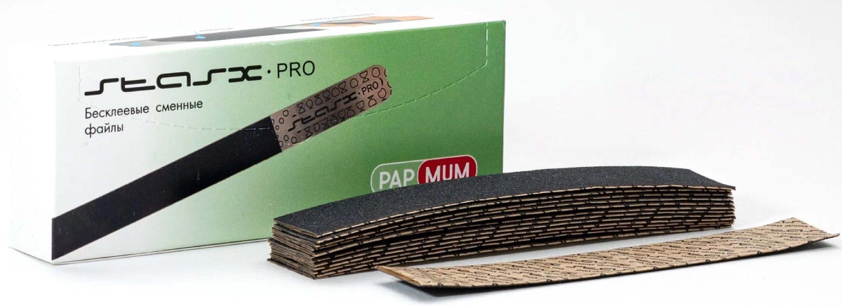 StasX Сменный файл-чехол зебра (серые) 100 грит 20 ммх160 мм 50шт (пакет)